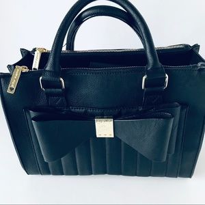 BETSEY JOHNSON BOW SATCHEL SHOULDER BAG (BLACK)